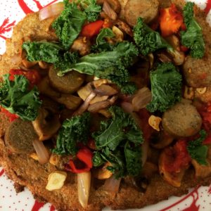 cauliflower pizza base vegan recipe